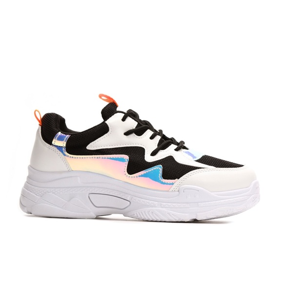 ❗️SOLD❗️NIB, CHUNKY HOLOGRAPHIC SNEAKERS - Picture 2 of 11